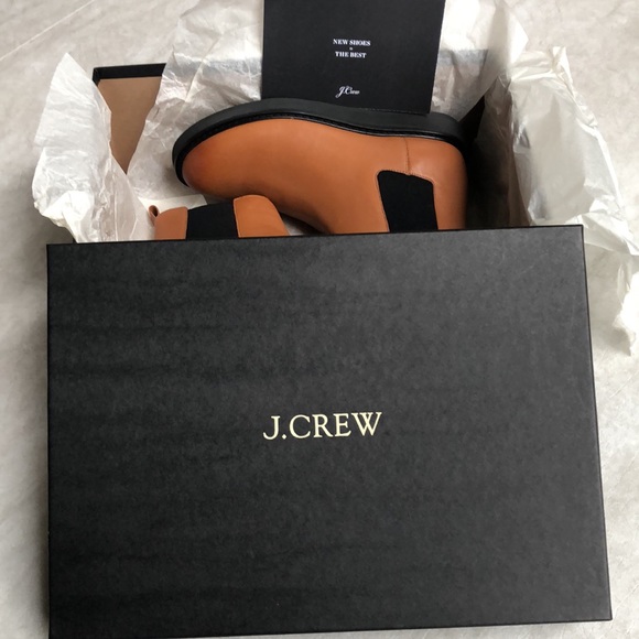 J. Crew Women’s Leather pull-on boots Rich Caramel New With Box Size 7 - Picture 7 of 9